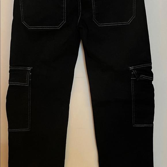 Hot Topic Aphrodite 30x32 Black Cargo Wide Leg Baggy Vintage Goth Y2K - Picture 7 of 14